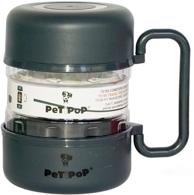 Comedero/bebedero de Viaje Gris 1.5l